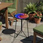 LIFFY Patio Side Tables, Small Round Decorative Metal End Table & Plant Tables - Image 5