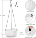 10 Inch Hanging Planters for Outdoor Indoor Plants - Image 2