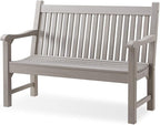 Psilvam Garden Bench, 2-Person Poly Lumber Patio Bench, All-Weather Outdoor by PsilvamGardenFurniture
