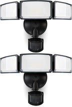 LUTEC 2 Pack 72W 7500LM LED Security Lights Motion Sensor Light Outdoor by LUTEC
