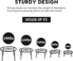 5 Pack Metal Plant Stands, Heavy Duty Potted Holder - Image 4