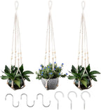 RIFNY Macrame Plant Hanger for 5 to 10 Inch Plant Pots, 35 Inch Indoor Handmade by RIFNY