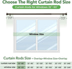 Curtain Rods for Windows 28 to 48, 1 Inch Adjustable Heavy Duty Long Window - Image 7