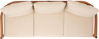 SAFAVIEH Outdoor Collection Theo Natural Teak Solid Wood/Taupe Cushion 3-Seater - Image 6