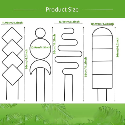 4 Pcs Mini Metal Trellis for Potted Plants, Climbing Support for Hoya Vines - Image 2