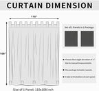 Easy-Going Outdoor Patio Curtains Detachable Tab Top Windproof Weatherproof - Image 6