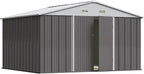 Greesum 10×8FT Outdoor Storage Shed, Metal Patio Storaged Sheds by BuynowfromGreesum