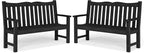 Stoog All-Weather Outdoor Benches Set of 2, Never Fade & Rust-Proof HIPS by Stoog