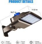 Juyace 3 Pack 150W LED Parking Lot Light Dusk to Dawn, 21000LM Super Bright - Image 4