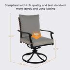 Grand patio 10-Piece Outdoor Dining Set, 8 Leather-Look Wicker Swivel Patio - Image 5