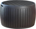 Keter Circa 37 Gallon Deck Box Organizer, Works as Ottoman Chair or Side Table by Keter