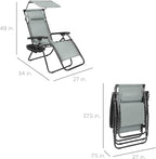 Best Choice Products Folding Zero Gravity Outdoor Recliner Patio Lounge Chair - Image 3