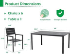 AECOJOY 7 Piece Outdoor Dining Set - Image 3