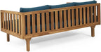 Merax Solid Acacia Wood Couch Chaise Lounge Chair Indoor, 3 Seater Daybed Sofa - Image 10