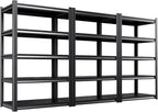Set of 3 71"H-35"W Garage Shelving-2050LBS 5 Tier Storage Shelves, Adjustable by Unknown