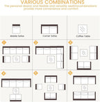 7 Piece Patio Furniture Set, Wicker Modular Outdoor Furniture - Image 7