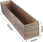 Efavormart 30"x6" Natural Wood Planter Box - Image 3