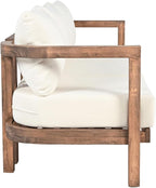 Merax 3 Seater Outdoor Acacia Wood Patio Sofa - Image 3