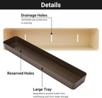 GREANER Window Boxes, 1 Pack 16 x3.8 Inch Indoor Rectangle Planter, Herb - Image 3