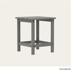POLYWOOD ECT18GY Long Island Side Table, Slate Grey - Image 4