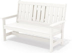 SERWALL Outdoor Bench with Cup Holder, All Weather Patio Benches with High by SERWALL