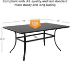 Grand patio Outdoor Dining Set, 7-Piece Patio Table and Chairs Set, Metal Woven - Image 5