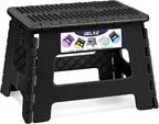 Delxo Folding Step Stool 9 Inch Non-Slip Foldable Stools by Delxo