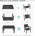 ZHUSI Patio Table and Chairs Set, Outdoor Table and Chairs, HDPE Outdoor Dining - Image 8