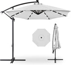 Best Choice Products 10ft Solar LED Offset Cantilever Hanging Market Patio by BestChoiceProducts