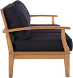 Modway EEI-4176-NAT-NAV Marina Patio Teak Sofa, Natural Navy - Image 4
