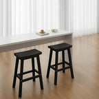 Bar Stools Outdoor Set of 4, Waterproof Modern Durable Resin Saddle Seat - Image 5