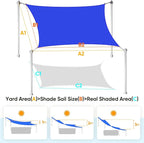 Quictent 12x16ft Rectangular Sun Shade Sail 185G HDPE Canopy 98% UV Block - Image 2