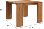 Modway Tahoe Acacia Wood 5-Piece Outdoor Patio Furniture Set in Natural Light - Image 9