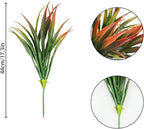 32Pcs Artificial Grass Fake Plants 17.3in Outdoor Plastic Plants UV Resistant - Image 4