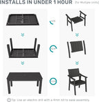 ZHUSI Patio Table and Chairs Set, Outdoor Table and Chairs, HDPE Outdoor Dining - Image 8