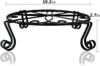 Black Plant Stand for Flower Pot Heavy Duty Potted Holder Indoor Outdoor Metal - Image 2