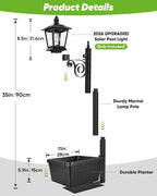 2-Pack Solar Lamp Post Light - Image 6