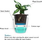 SAND MINE Self Watering Planter White Flower Pot - Image 3
