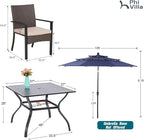 PHI VILLA 5 Pieces Outdoor Dining Set - Image 9