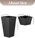 Sziqiqi Tall Planter for Indoor Outdoor: Set of 2 Large 21.6in Metal Taper - Image 8