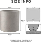 Kante 15.7" Dia Round Concrete Planter, Modern Style Large Cylindrical Plant Pot - Image 2