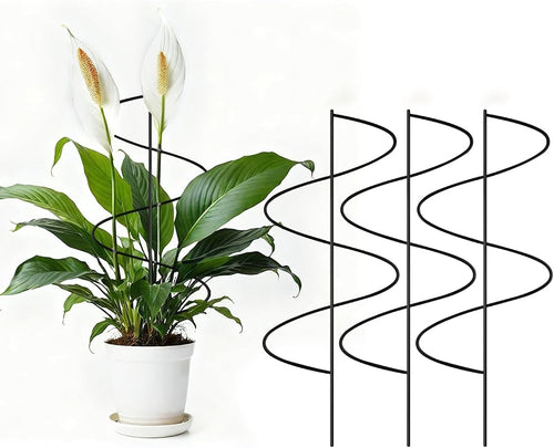 4 Pack Small Wavy Trellis for Potted Plants Indoor, 15 in Garden Trellis for by Unknown