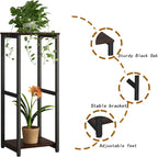 Plant Stand Indoor Corner Tall 2 Tier Metal Modern Flower Storage Plant Shelf - Image 5