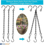 YINGFENG 10 Pack 9.5 Inch Black Hanging Chains, Garden Plant Hangers - Image 3
