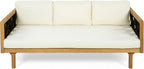 Christopher Knight Home Rosie Acacia Wood Outdoor Daybed Sofa - Image 5