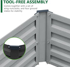 3 Pack 6x3x1FT Galvanized Raised Garden Bed Kit, Outdoor Metal Planter Box - Image 5
