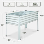Best Choice Products 48x24x30in Galvanized Raised Garden Bed, Metal Elevated - Image 2