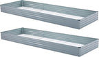 2 Pack 12x4x1FT Galvanized Raised Garden Bed Kit, Outdoor Metal Planter Box - Image 6