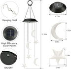 Toodour Solar Wind Chimes, Color Changing Wind Chimes Moon and Star, LED - Image 7