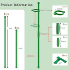 Plant Stakes 17inch &11inch SupKing Adjustable Length Plant Support Stake 16Pcs - Image 2